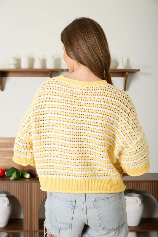 Sweet Thoughts Knit Cardigan - Butter Yellow