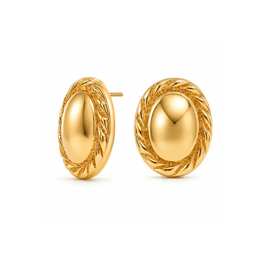 Ellie Vail Diana Twisted Oval Button Earring
