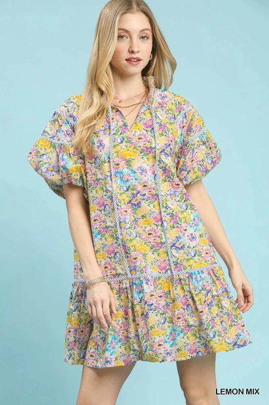 Miss Me More Dress - Lemon