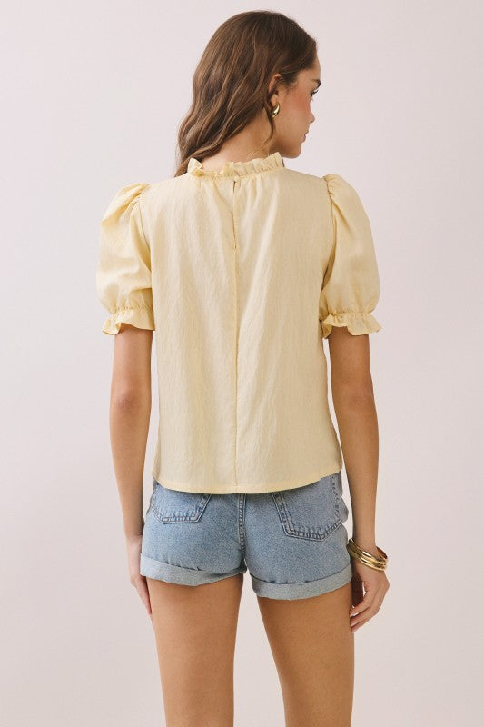 Soft Launch Top - Pale Yellow