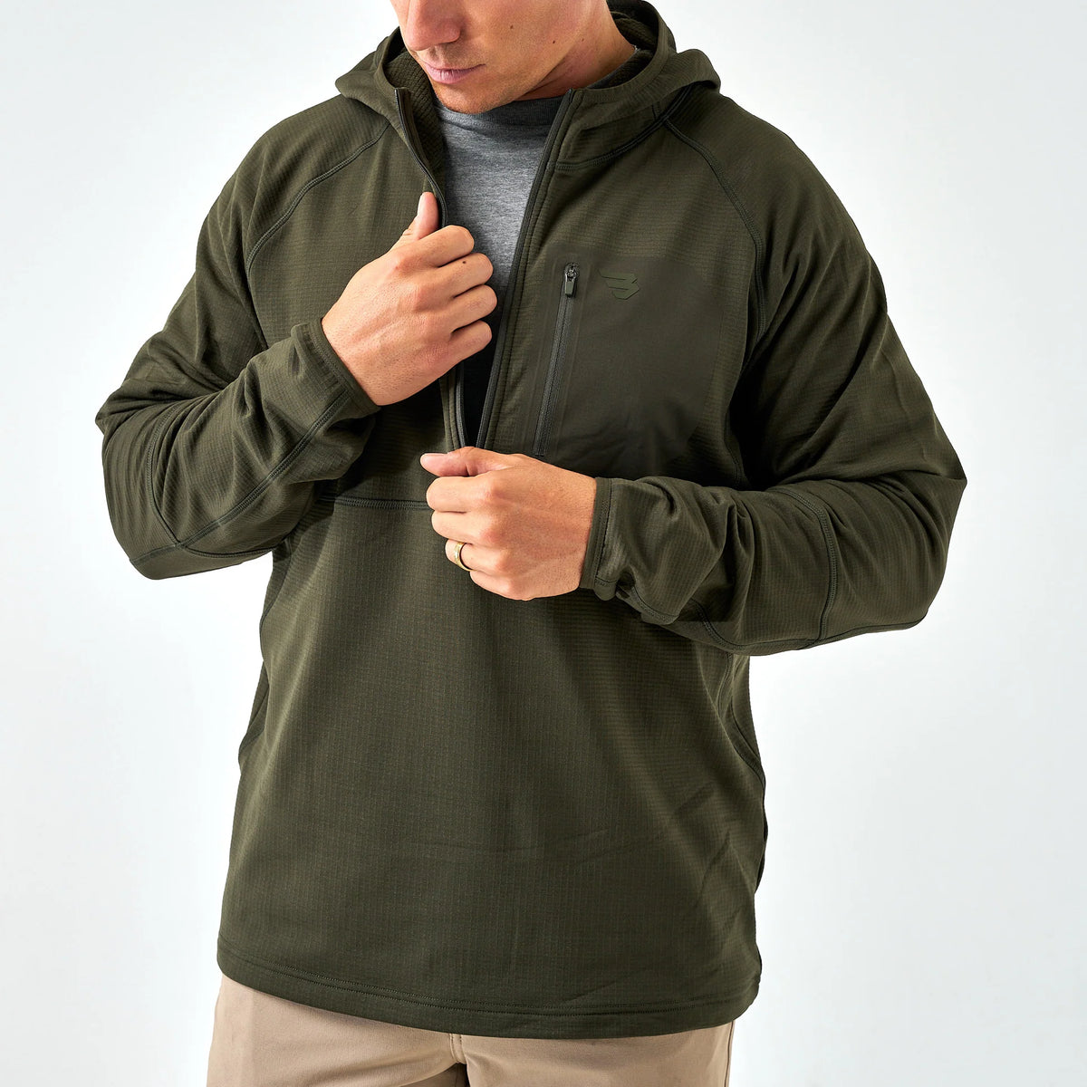 Burlebo Blaze Tech Quarter Zip - Mallard Green