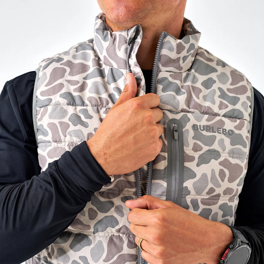 Burlebo Puffer Vest - Classic Deer Camo