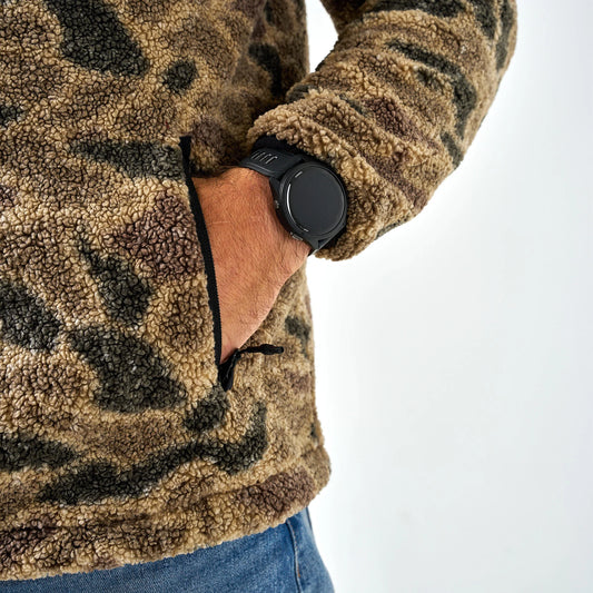 Burlebo Full Zip Sherpa Jacket - Rocky Mountain Camo