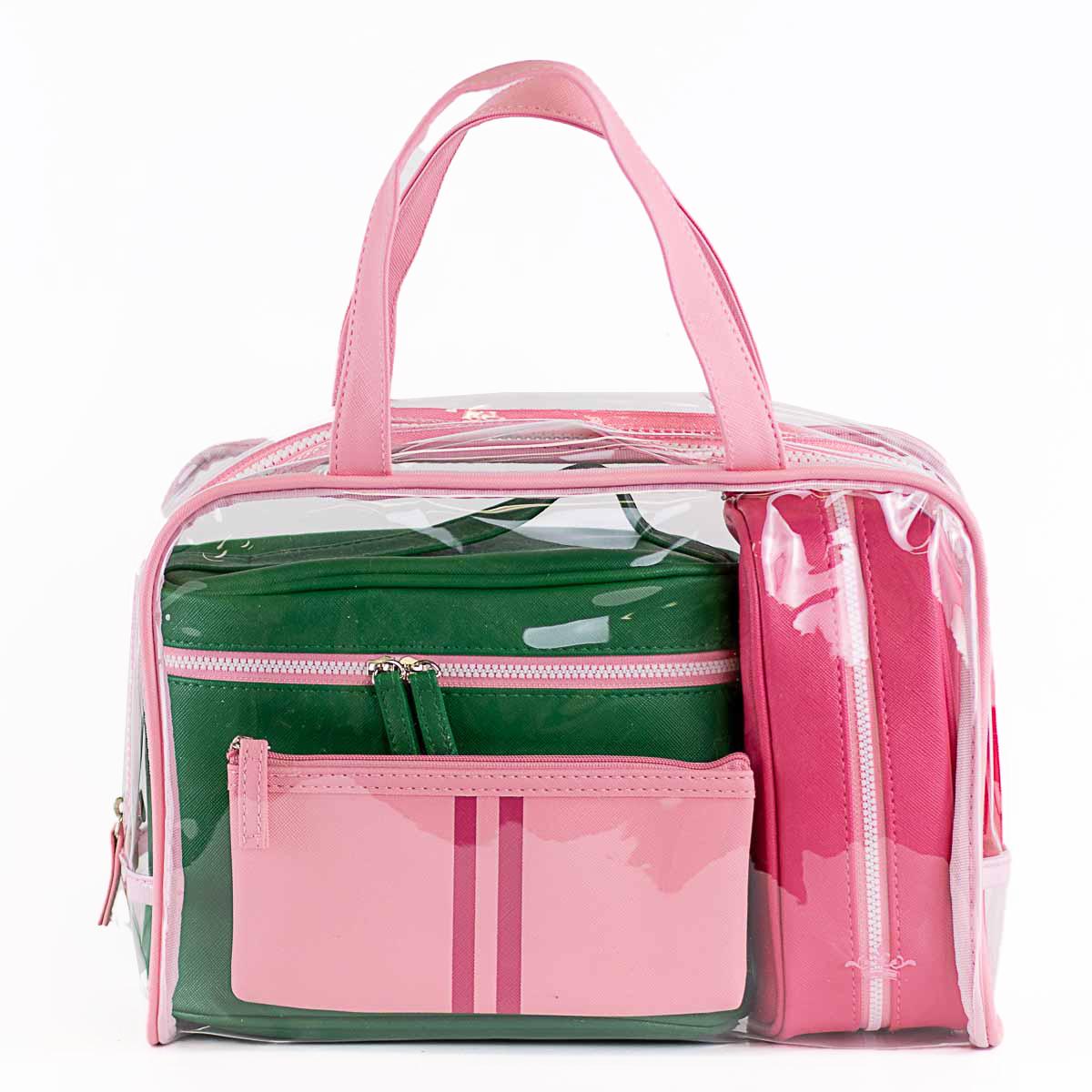 Livie Travel Gift Set- Pink & Kelly Green