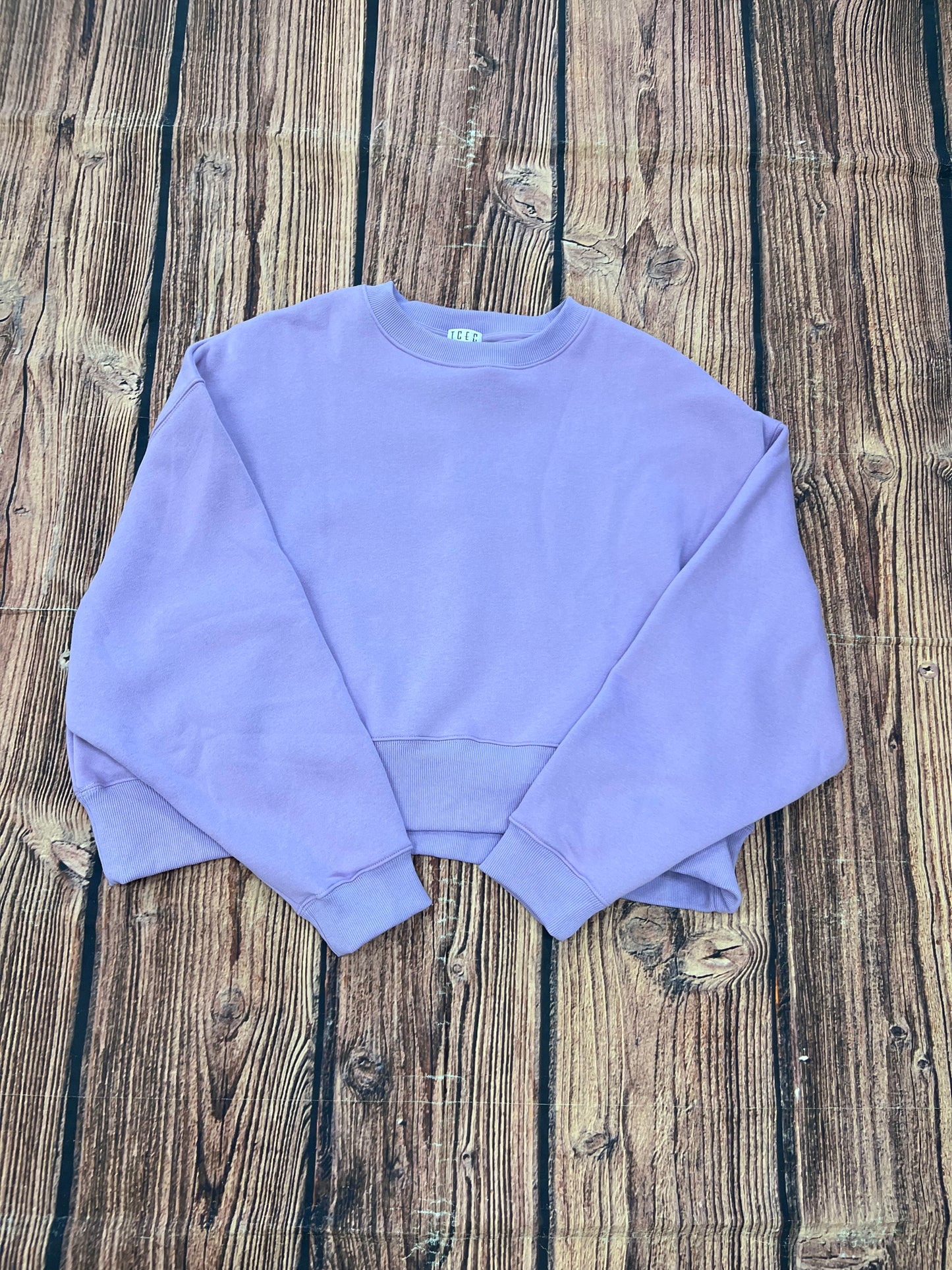 Snuggle Me Cropped Sweater - Lavender