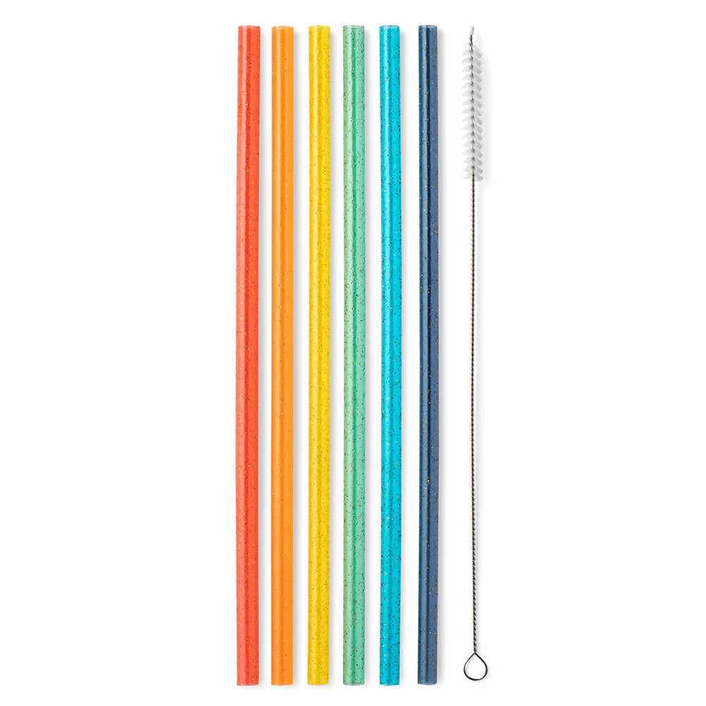 Swig Retro Rainbow Straw Set