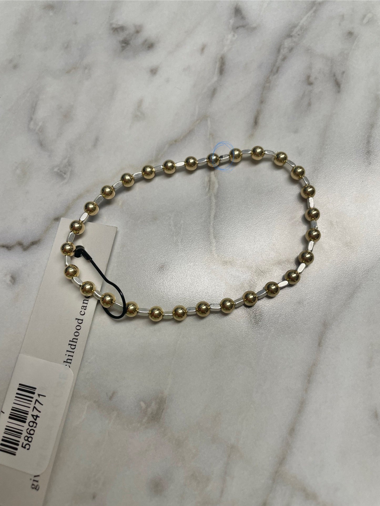 4mm Color Crush Harbor Gold Filled Waterproof Bracelet Silver White