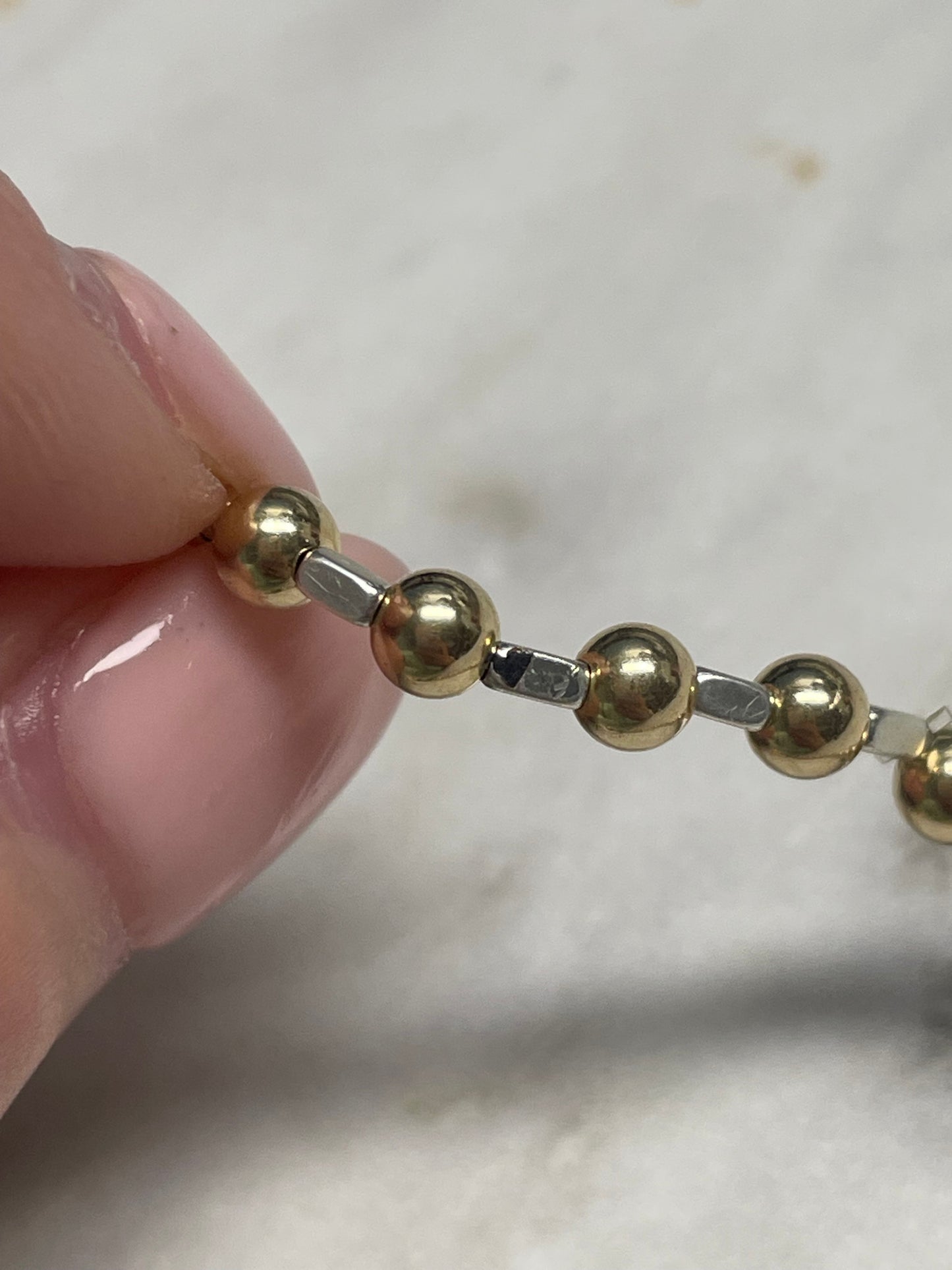 4mm Color Crush Harbor Gold Filled Waterproof Bracelet Silver White