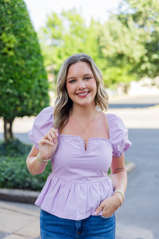 Preppy Basics Top - Lavender