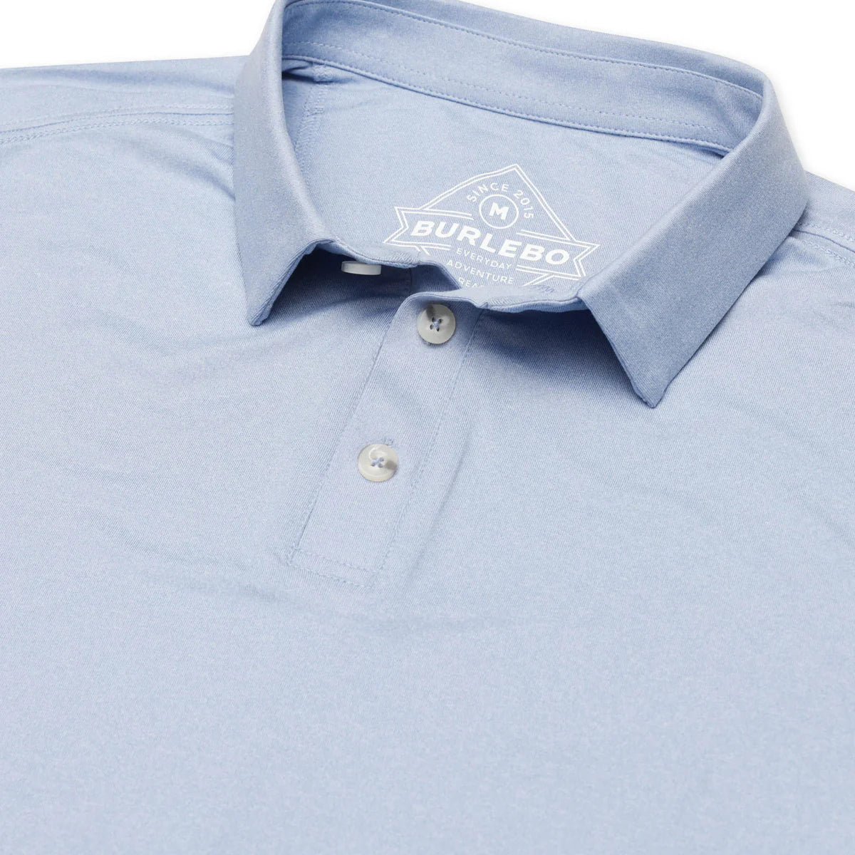 Burlebo Performance Polo- Heather Sky Blue