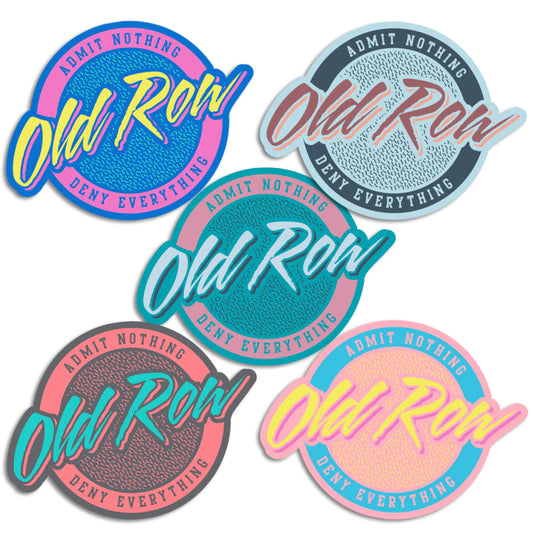 Old Row Circle Logo Stickers