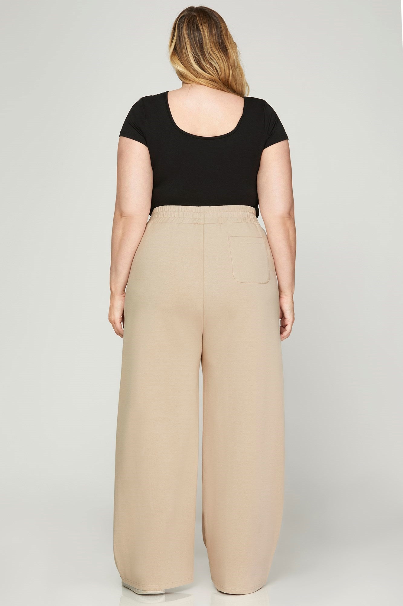 Let's Chill Scuba Pants- Taupe