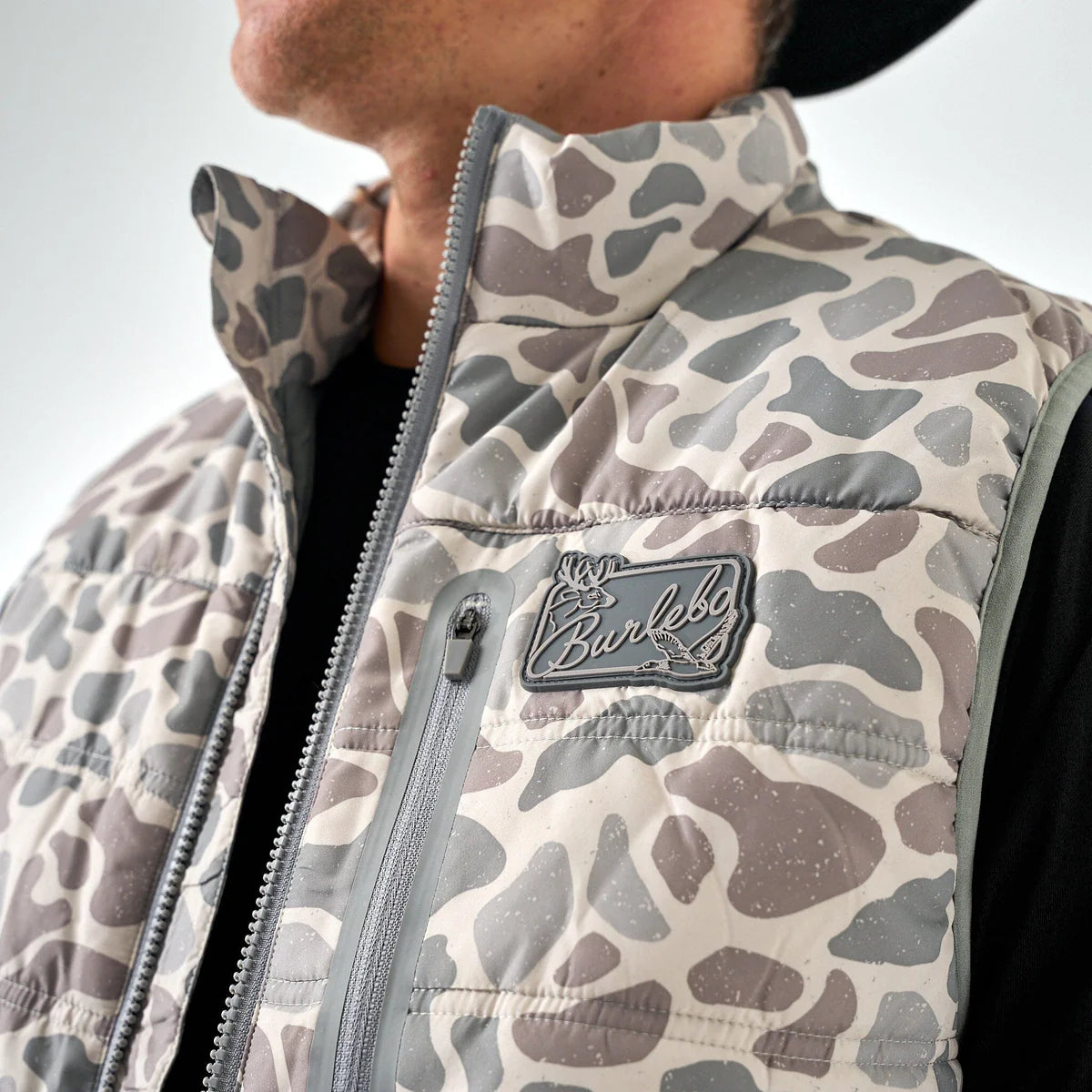 Burlebo Puffer Vest- Classic Deer Camo