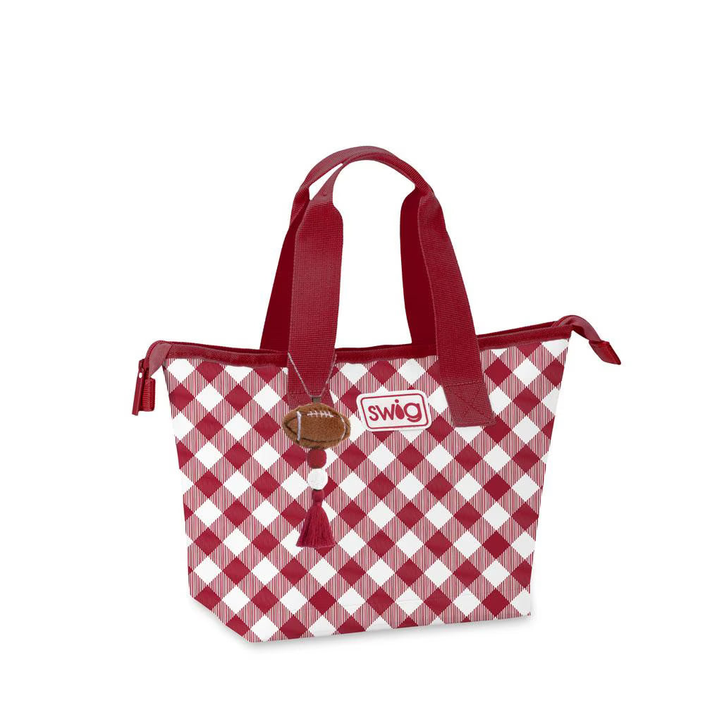 Swig Lunchi Lunch Bag - Gameday Gingham - Crimson
