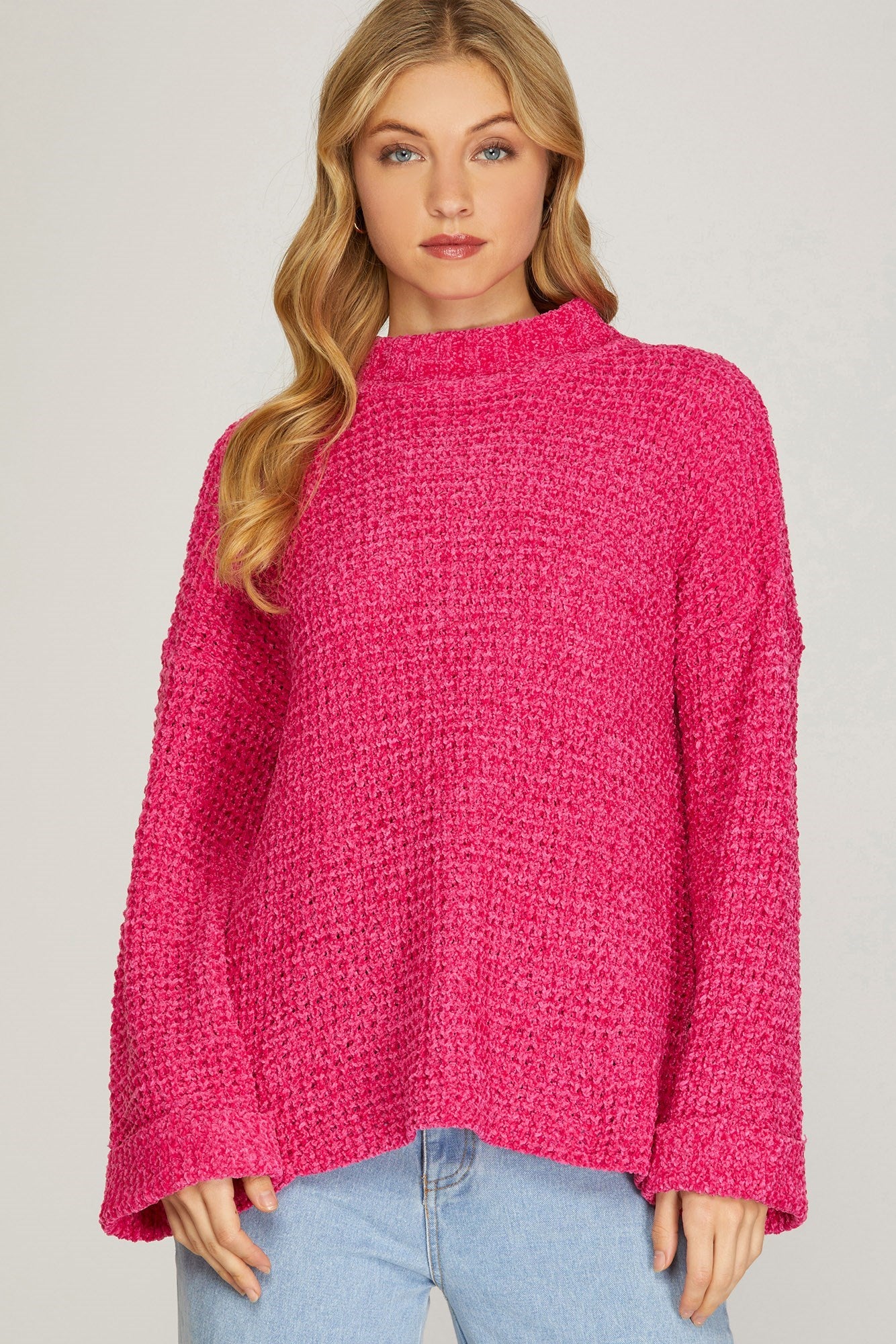 Soft and Cozy Sweater - Hot Pink