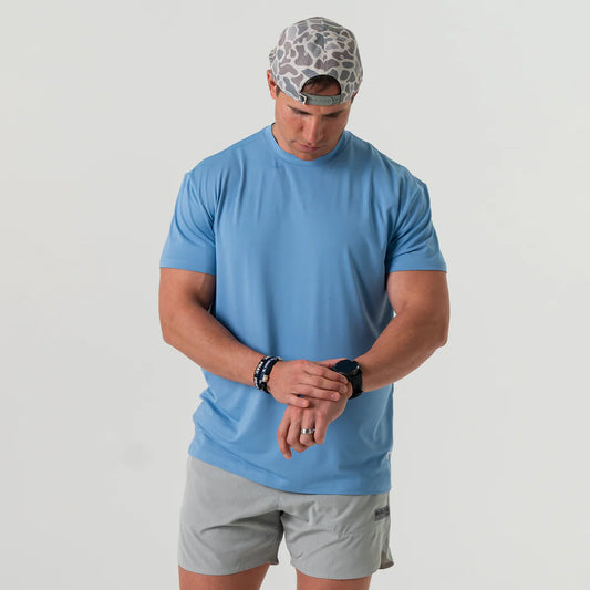 Burlebo Go To Tee- Steel Blue