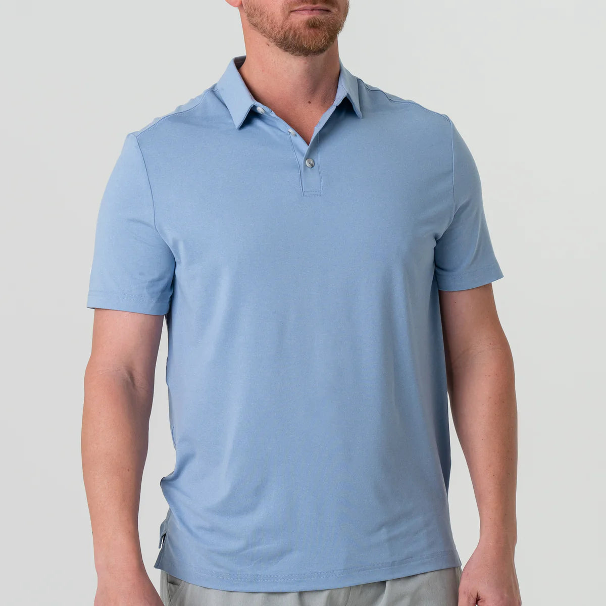 Burlebo Performance Polo- Heather Sky Blue