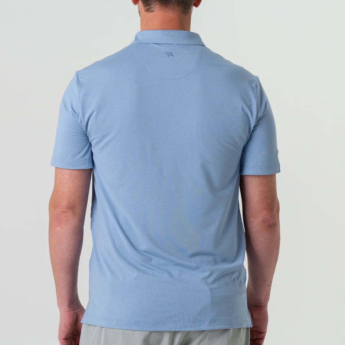 Burlebo Performance Polo- Heather Sky Blue