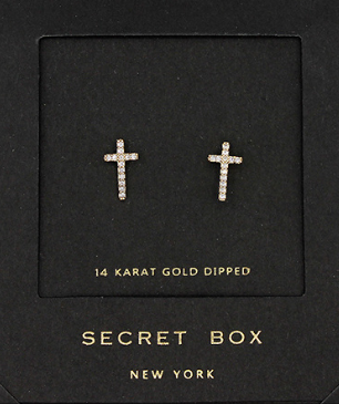 Silver Cross Studs