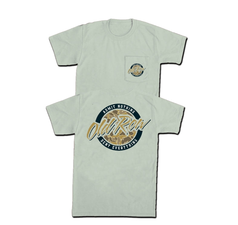 Old Row Circle Logo 80s Camo Light Green