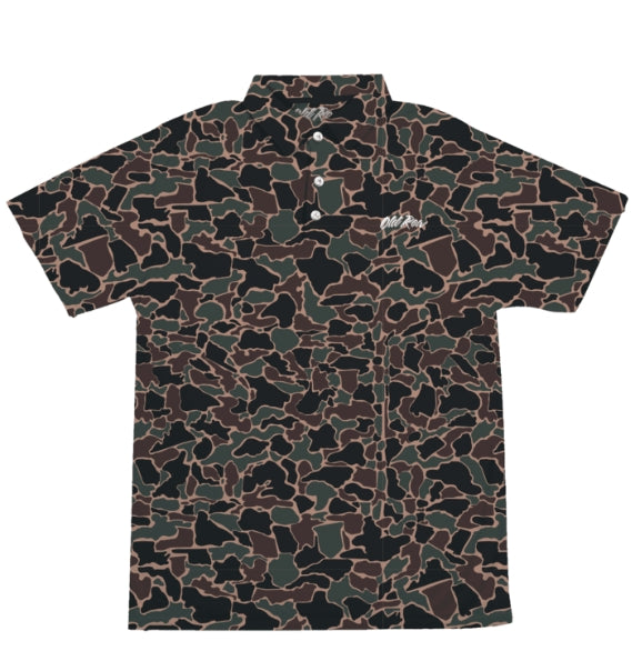 Old Row 80s Camo Polo