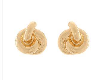 Twisted and Knotted Gold Earrings