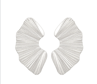 Fan Shaped Metal Earrings
