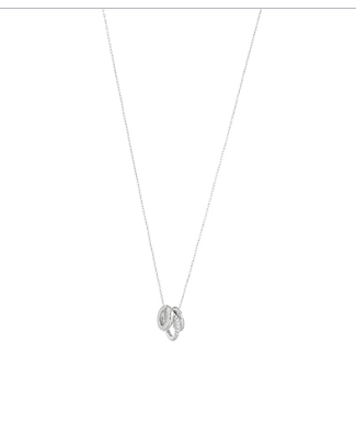 Rope Texture & Ring Triple Necklace