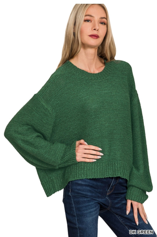 Slow Start Sweater - Dark Green