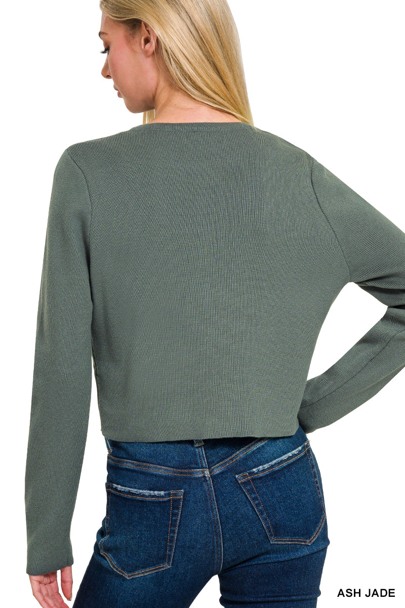 Staying Warm Button Sweater - Ash Jade