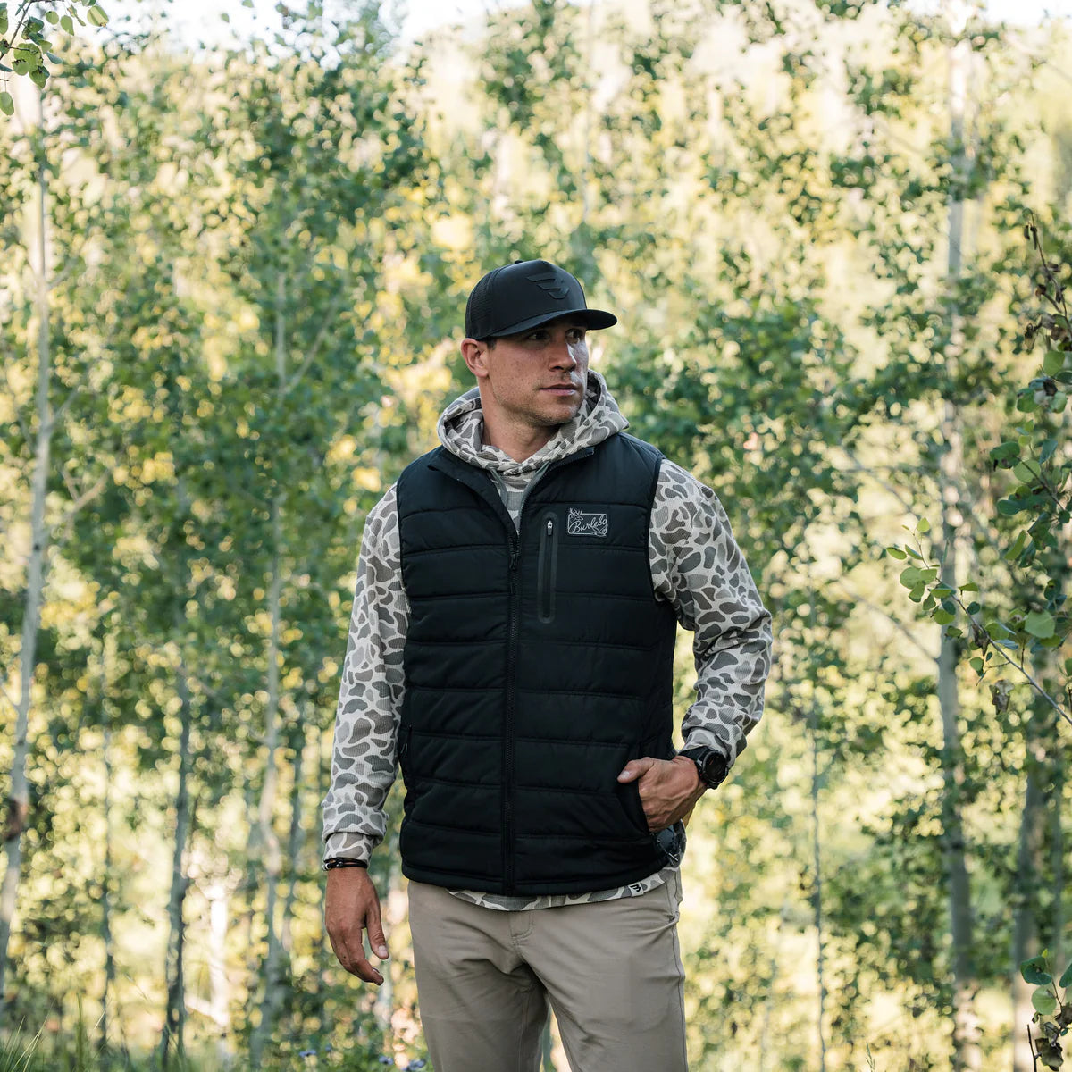 Burlebo Puffer Vest- Black