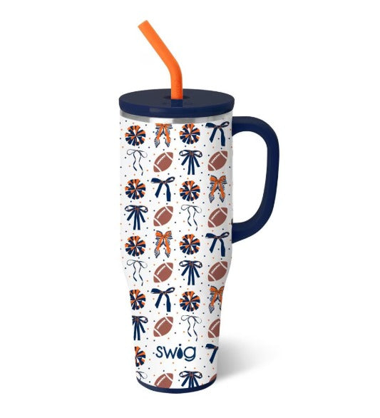 Swig We've Got Spirit 40oz Mega Mug - Navy + Orange
