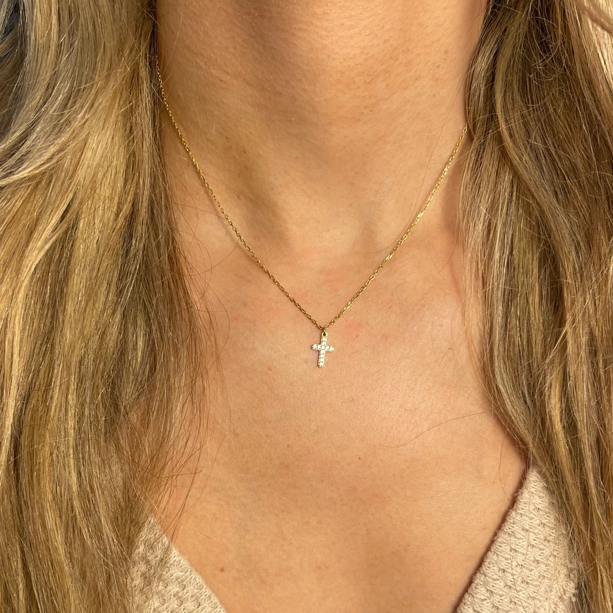 Nikki Smith Crystal Cross Necklace