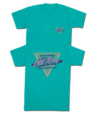 Old Row Retro Triangle Pocket Tee - Seafoam