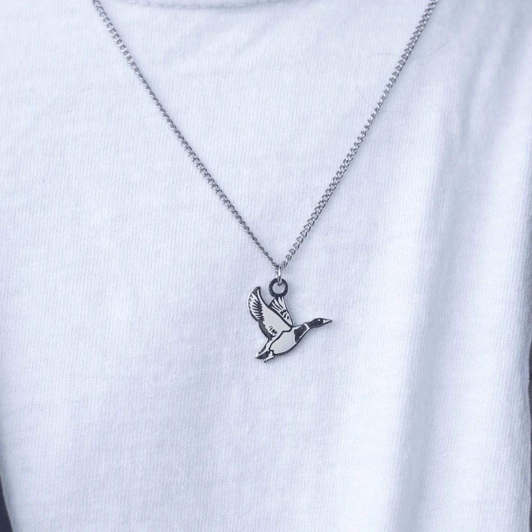 Stainless Steel Necklace and Pendant - Duck
