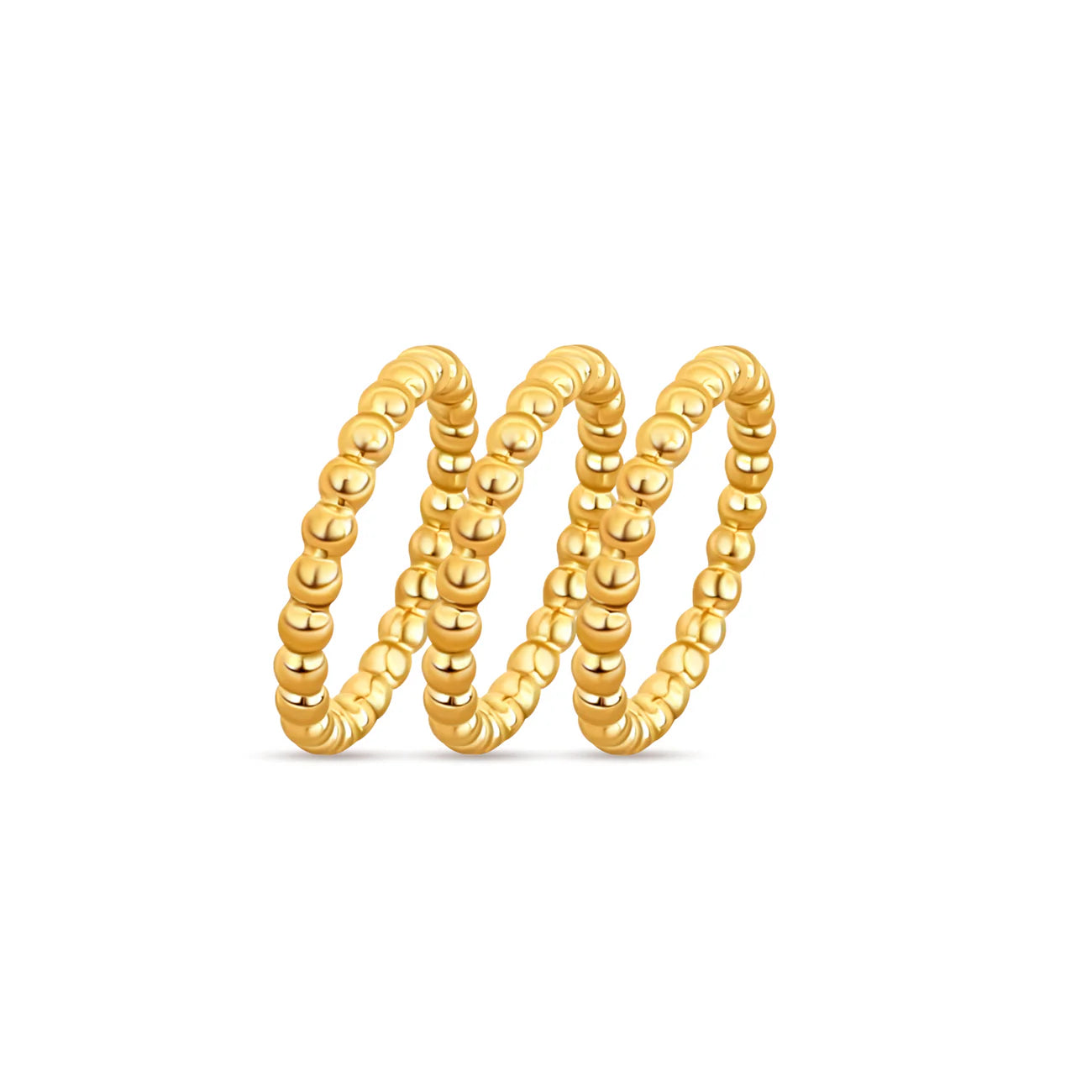 Ellie Vail Lucia Beaded Triple Ring Set