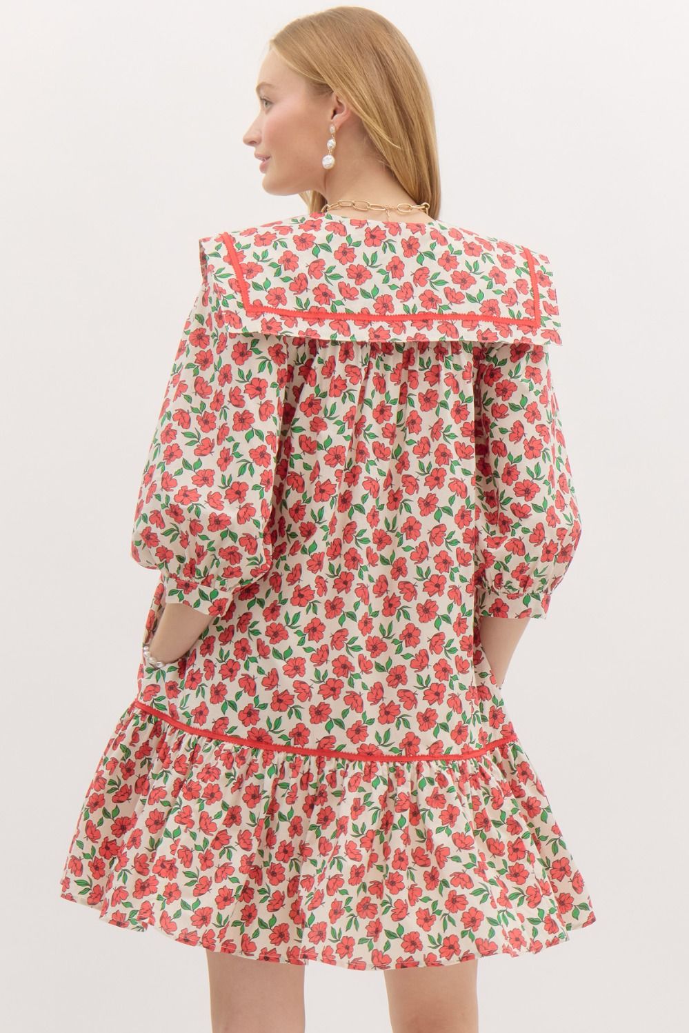 Frolicking Through Poppy Fields Mini Dress