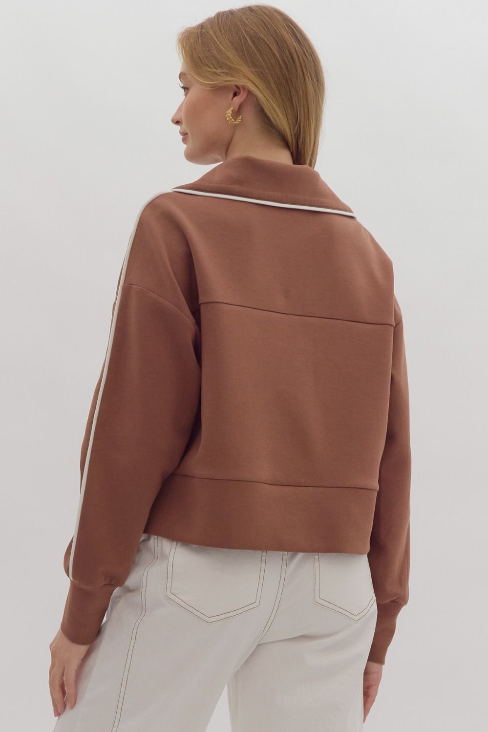 Running Errands Quarter Zip - Mocha