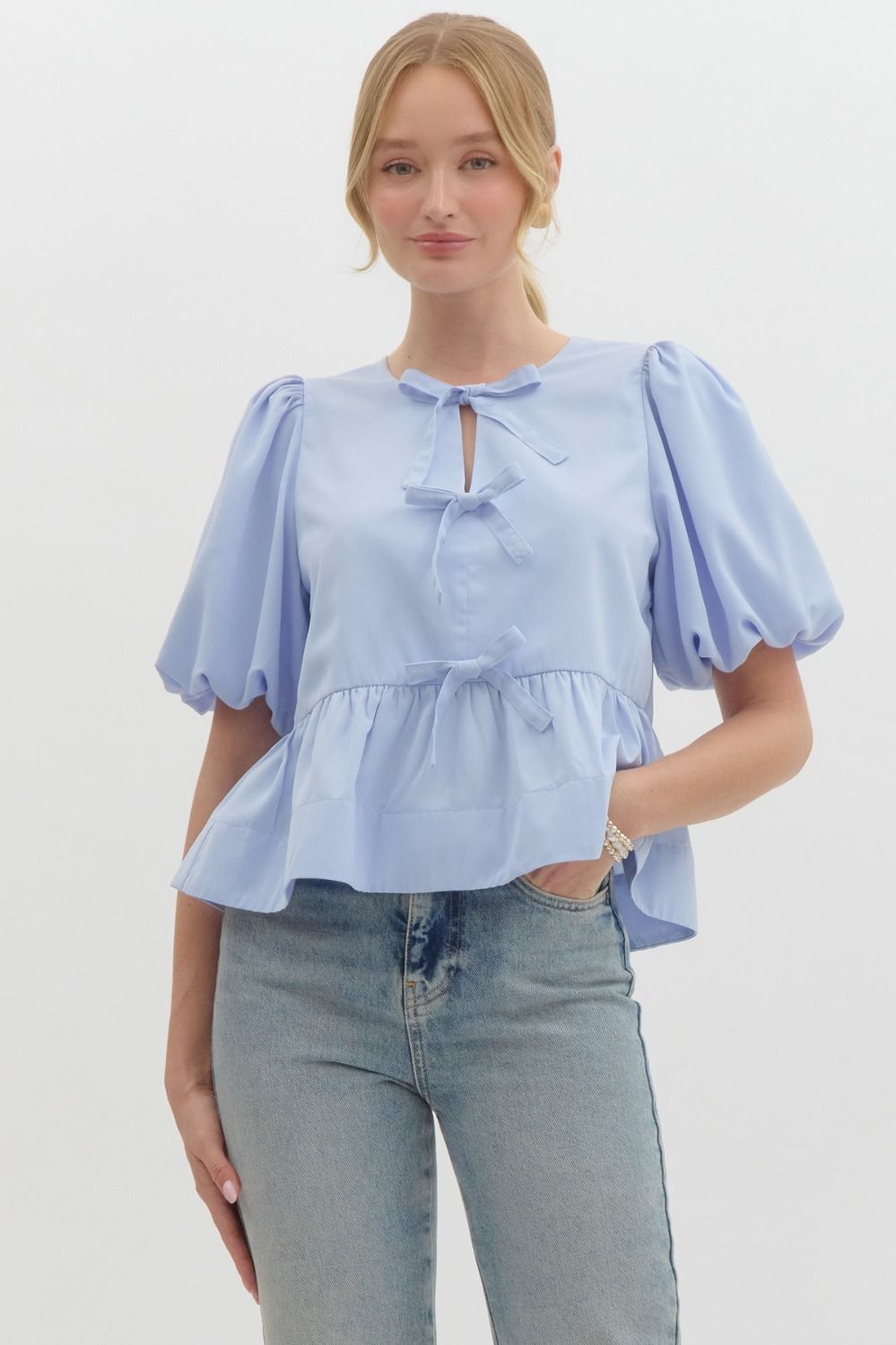 Choosing Peace Top - Baby Blue