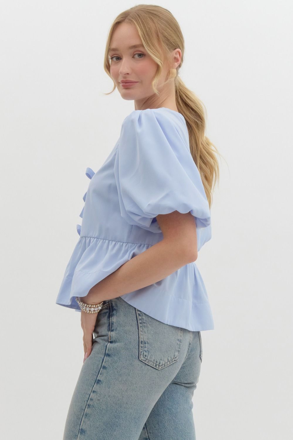 Choosing Peace Top - Baby Blue