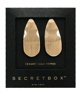 Abstract Gold Teardrop Earrings