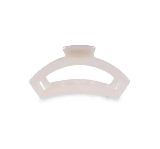 Teleties Coconut White Large Open Claw Clip