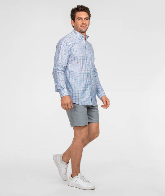 Samford Check Button Up - Hydrangea