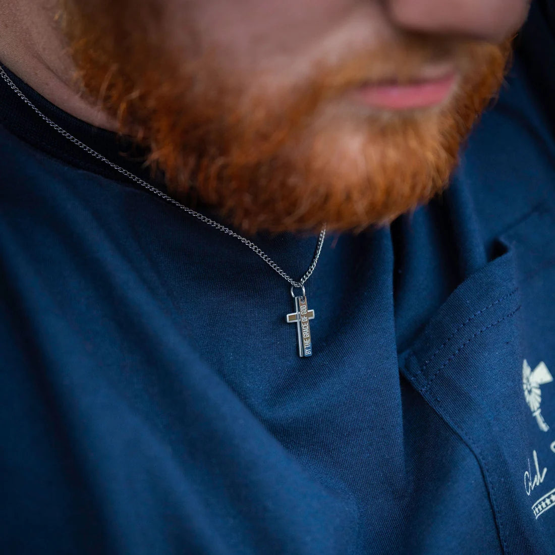 Old South Stainless Steel Cross Pendant