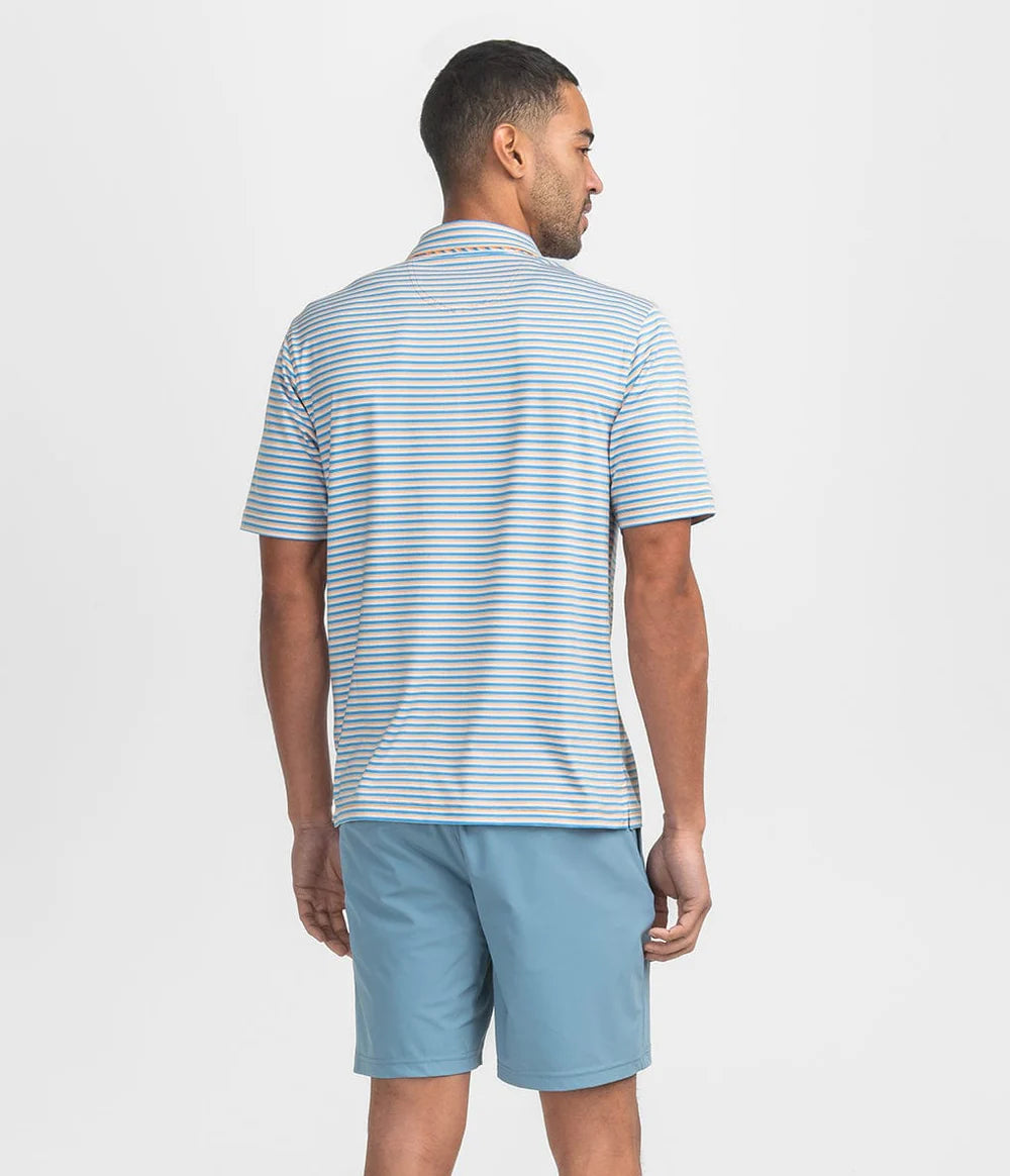 Augusta Stripe Polo - Azure