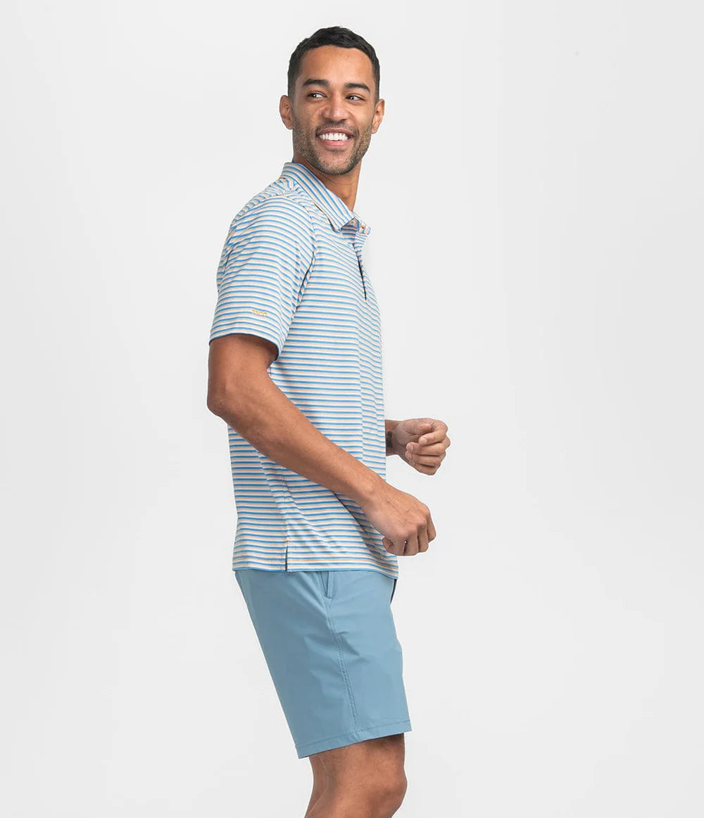Augusta Stripe Polo - Azure