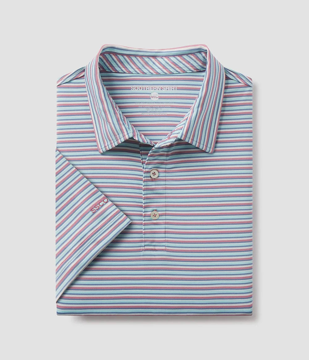 Tybee Stripe Polo - Tropsicle