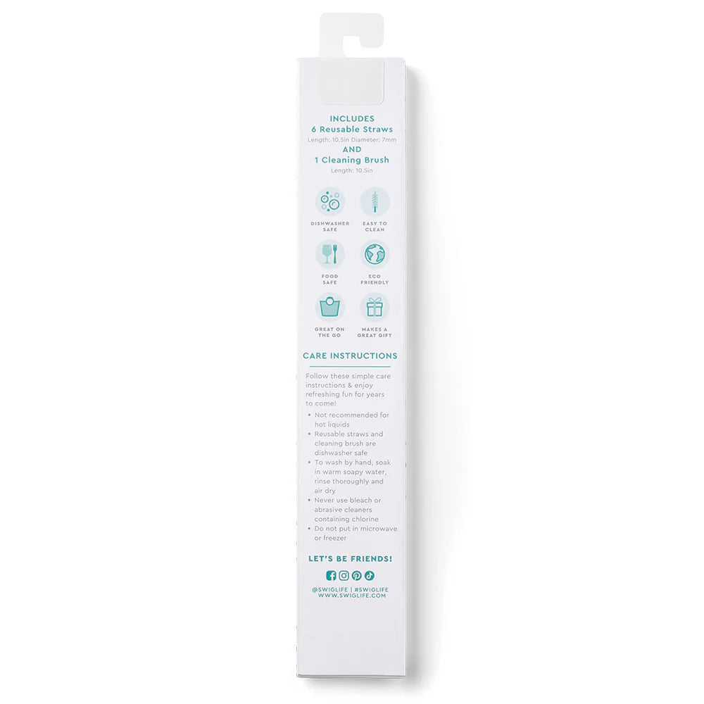 Swig Island Bloom Straw Set