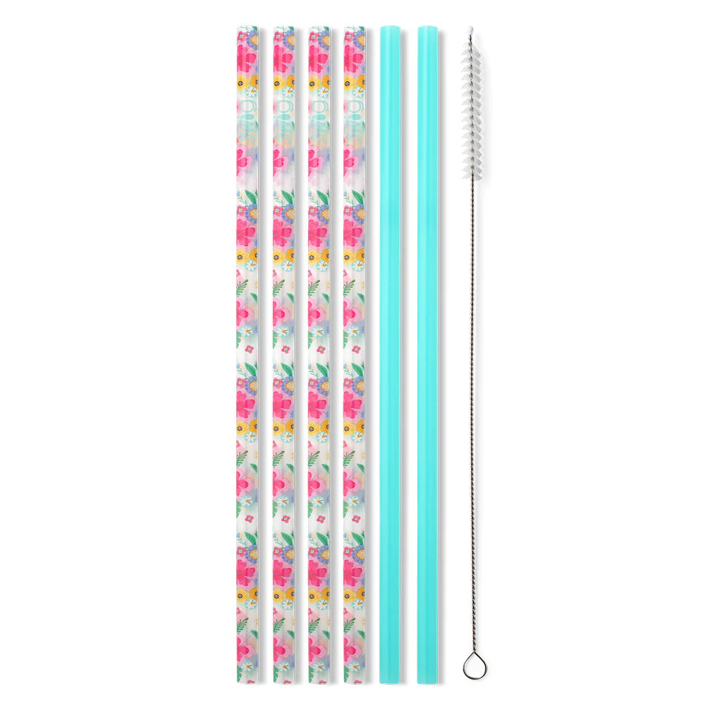 Swig Island Bloom Straw Set