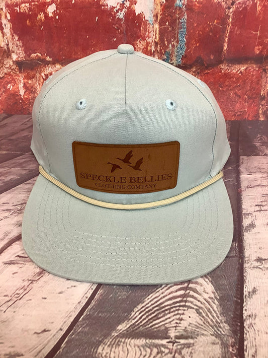Three Geese Leather Patch Goat Rope Hat - Tarpon